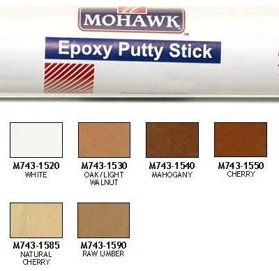 Jafep-Middle-East-Epoxy putty stick Mohawk color chart